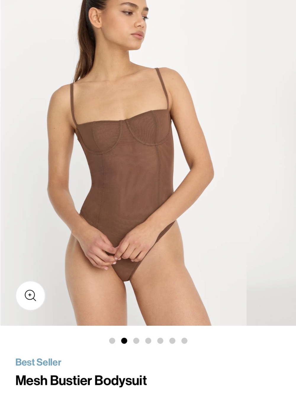 Good American Mesh Bustier Bodysuit